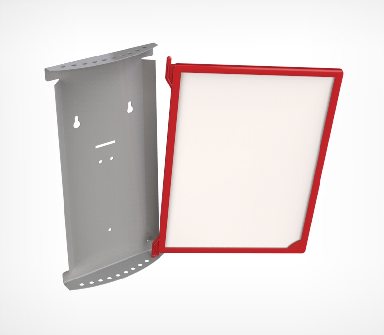 02_Основание для НАСТЕННОЙ перекидной системы на 10 рамок формата А4 INFOLINE-W