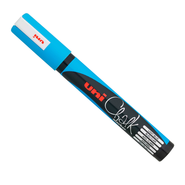 sk_Маркер меловой Uni Chalk 5M 1,8-2,5мм овальный ГОЛУБОЙ