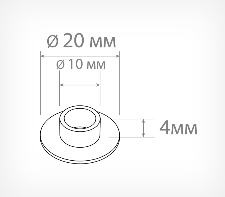 04_Схема_Замок плоский для универсальной заклепки SNAP-LOCK-F, Белый