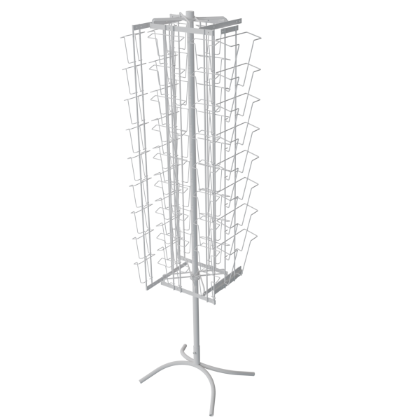 sk_КОМПЛЕКТ Буклетница вращающаяся 8А4+54 (А5+А6), опора Х-образная, RAL9016, Белый