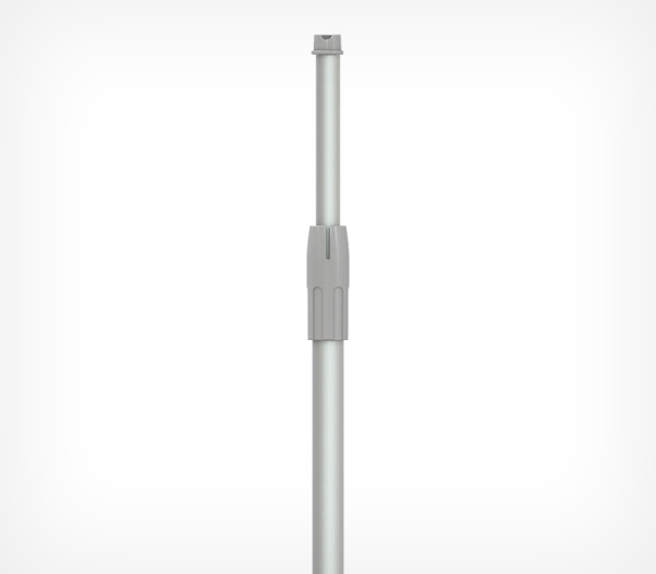 01_Телескопическая алюминиевая трубка с переходником TEL-ALUTUBE-STH 350-550 мм СЕРЫЙ