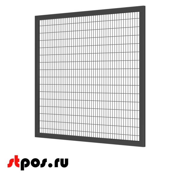 00_Секция производственная, сетчатая 1300х1500, d-3 мм, ячейка 25х75 мм, окрашенная