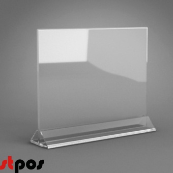 00_Подставка под меню А5 горизонтальная с треугольным основанием (менюхолдер)