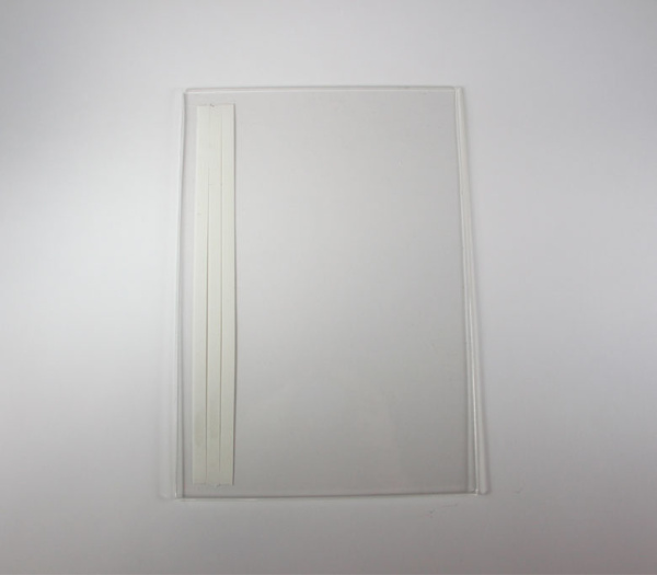 01_Карман-протектор из акрила формат А4 вертикальный ACR-A4P (1,5мм) c 3-мя полосками вспененн. скотча