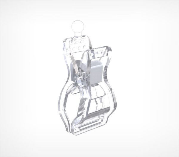 01_Держатель универсальный для шарнирного ценникодержателя CLIP LARGE-VL, Прозрачный
