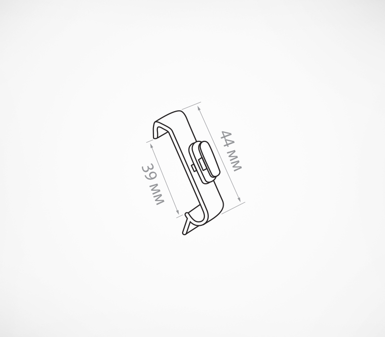 4_Клипса универсальная для крепления рамок на ценникодержатели TECHNO PRICER CLIP, чертеж