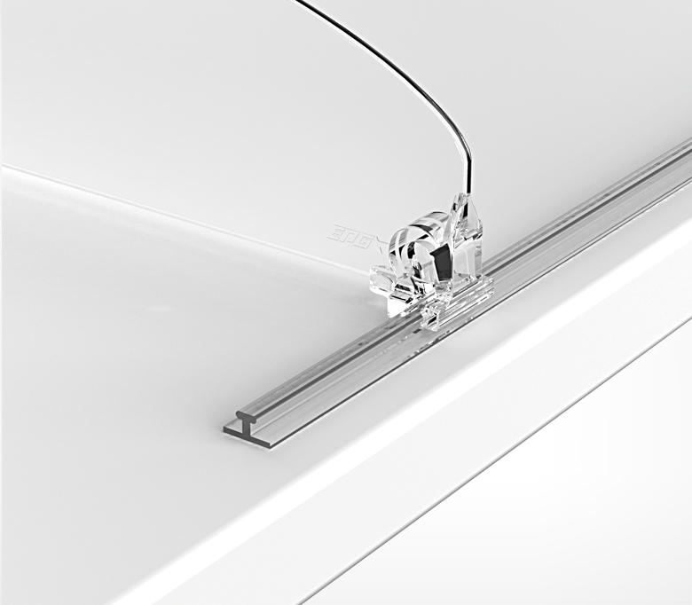 02_Т-профиль пластиковый для крепления разделителей на полке T-RAIL10, длина 1000 мм