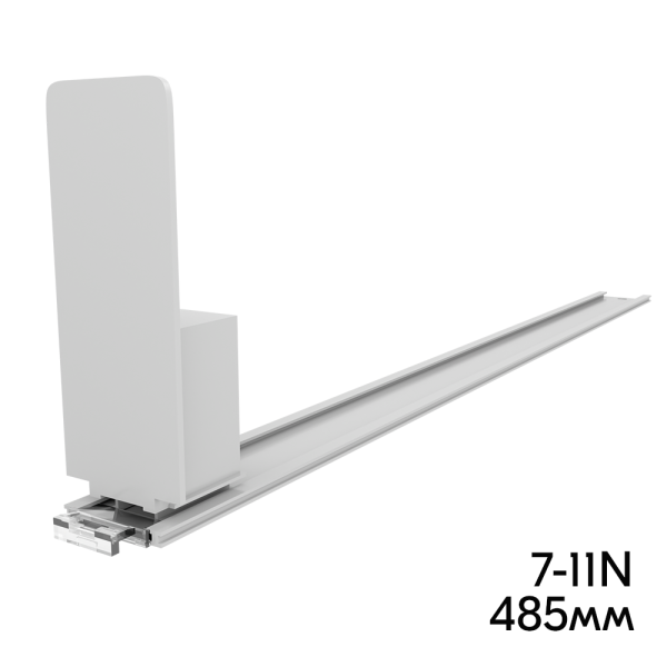 sk_Пружинный толкатель 40х100мм FORTA MAGNA-0 7-11N, 7-11 ньютонов, без ограничителя, 485мм, серый