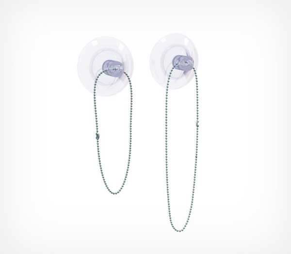 01_Присоска силиконовая с металлической шариковой цепочкой 100,150 мм SC-BALL CHAIN