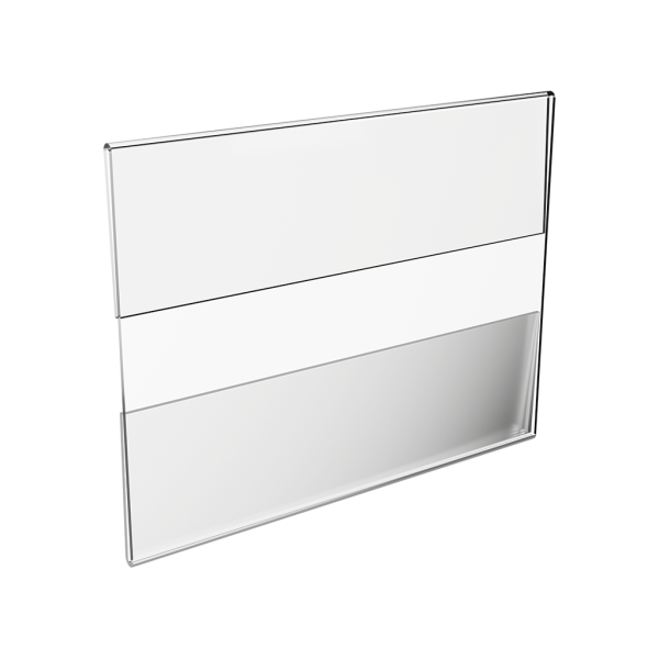 sk_Карман информационный из ПЭТ с двумя загибами 100х75 мм, горизонтальный