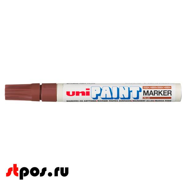 00_Маркер-краска PAINT PX-20 для письма по любой поверхности,толщина линии 2,2-2,8мм,овальный,КОРИЧНЕВ