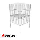 Корзина для распродаж малая 400*400*735 мм окрашенная в ХРОМ