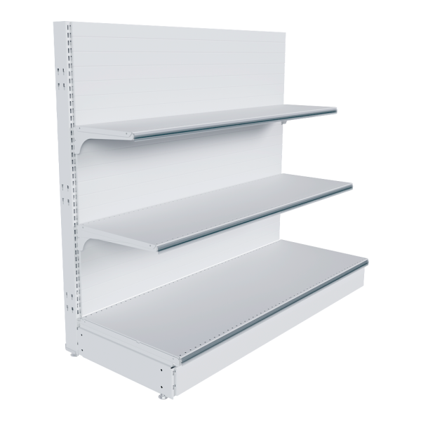 stpos_НАБОР стеллаж 25 70 ГЛУХОЙ пристенный 1200х1330х500 3 полки, ценникодержатели