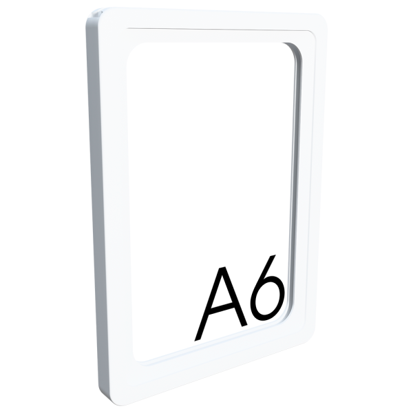 sk_Пластиковая рамка с закругленными углами формата А6 (105х148мм), PF-A6, Белый