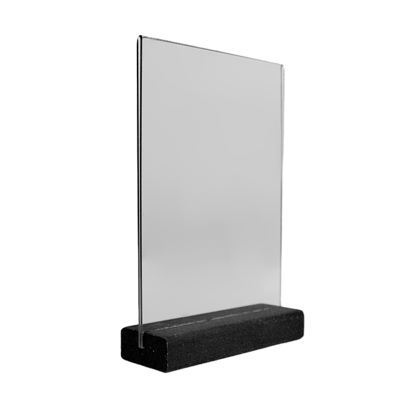 sk_Тейбл-тент пластиковый, вертикальный А5, 105х168х40мм, с деревянным основанием, черным