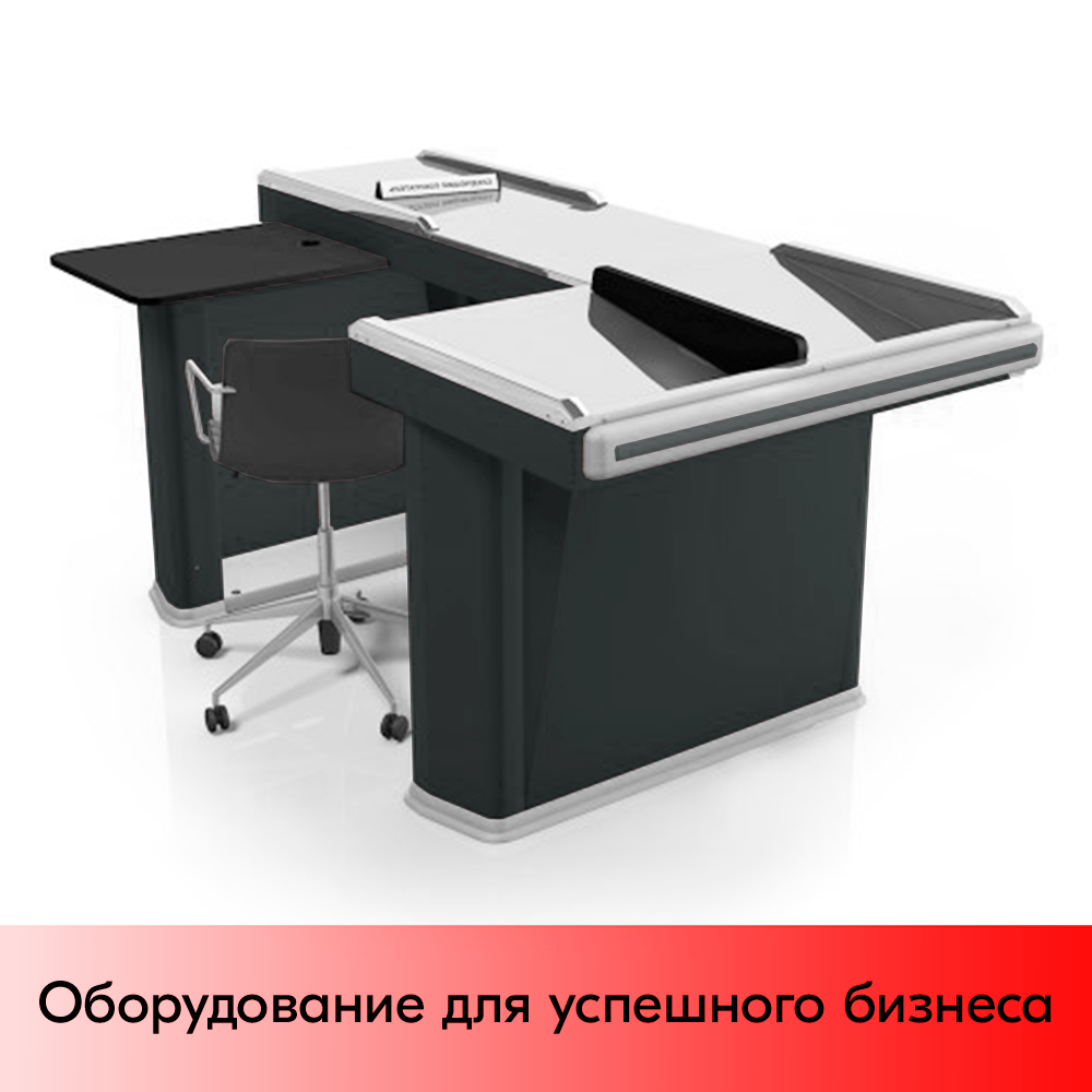 01_Кассовый бокс Stream-XL-200 v3.0 (шлиф.нерж., вырезы ДЯ FT, широкий накопит),RAL7016,Серый,Левый