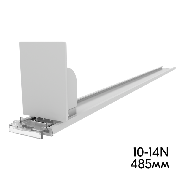 sk_Пружинный толкатель 38х50мм FORTA NORMA-0 10-14N, 10-14 ньютонов, без ограничителя, 485мм, серый