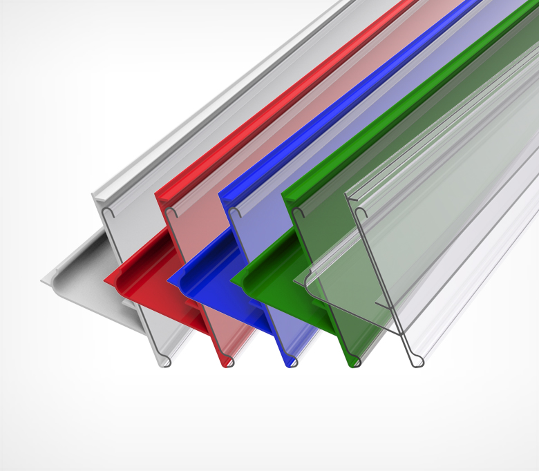 02_Ценникодержатель полочный UT39 длина 1235 мм ПРОЗРАЧНЫЙ