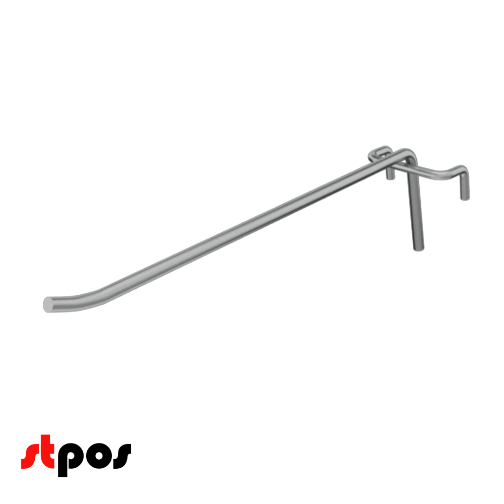 05_Крючок на решетку одинарный 250мм, покрытие цинк-хром, d5, шаг 50