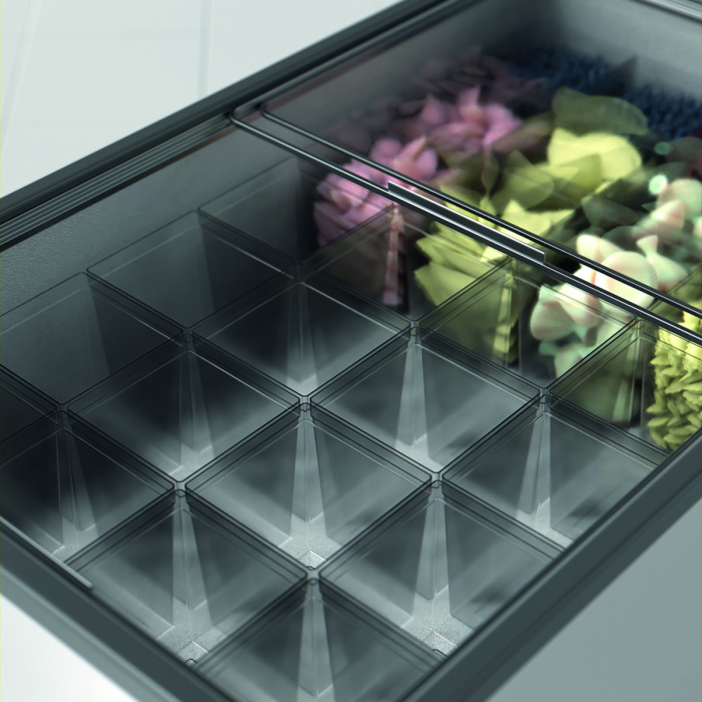 04_Контейнер универсальный ICEBOX 200х200х230мм, объем 9 л (без ножек и крышек), Прозрачный