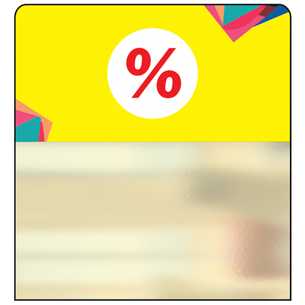 sk_Шелфстоппер STPOS Калейдоскоп из ПЭТ 0,3мм в ценникодержатель, 70х75 мм 