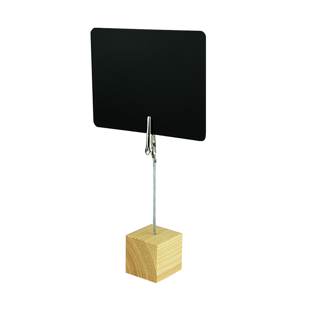 02_Держатель ценника с зажимом WOODEN CUBE-CLIP