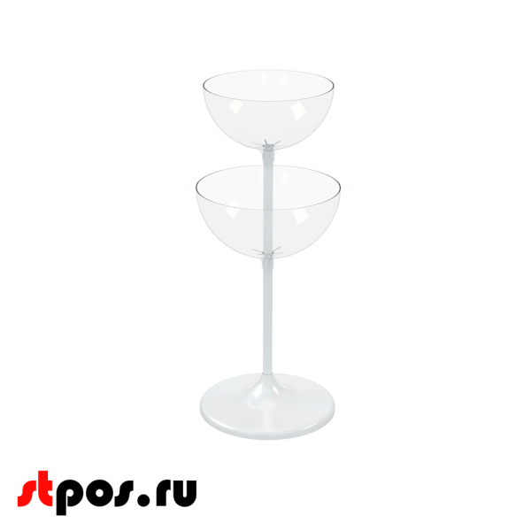 00_Дисплей UNIBOWL-TOWER (1100(203+230)х450(407+460)мм), 24 л и 17 л, Белый