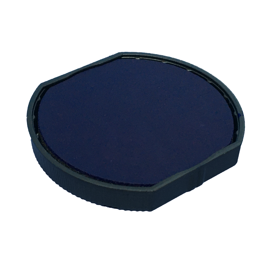 02_Оснастка для печатей TRODAT IDEAL 46042, оттиск D42мм, синий, корпус черный, крышка, подушка