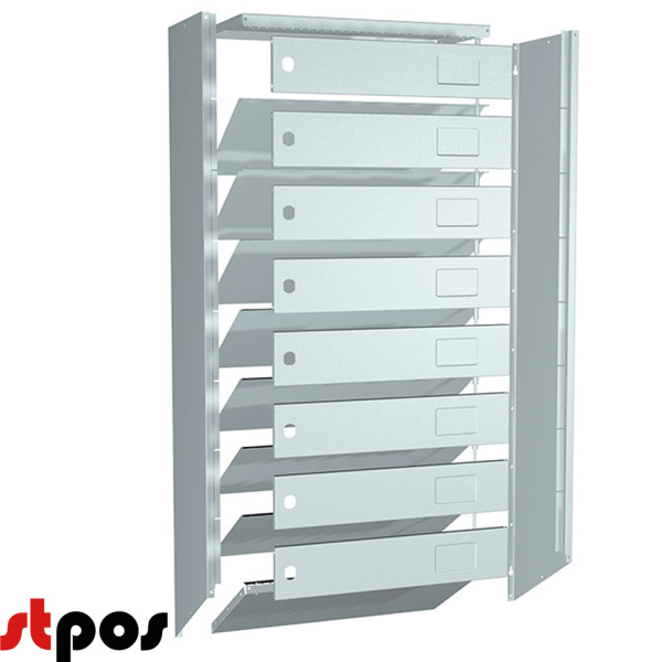 01_Почтовый ящик Практик PB-8 (NEW) в разобранном виде без замков, 833-945x390x203 мм, Серый