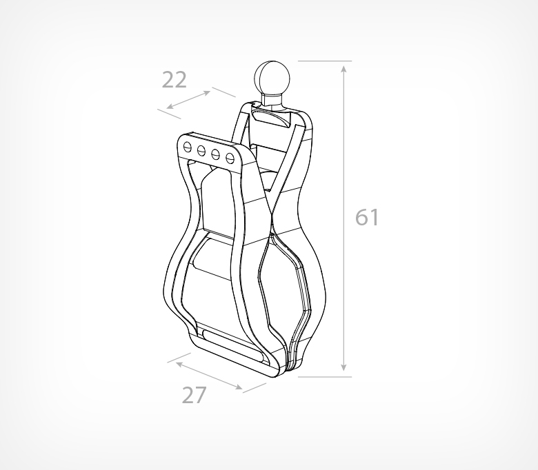 03_Держатель универсальный для шарнирного ценникодержателя CLIP LARGE-VL, Прозрачный