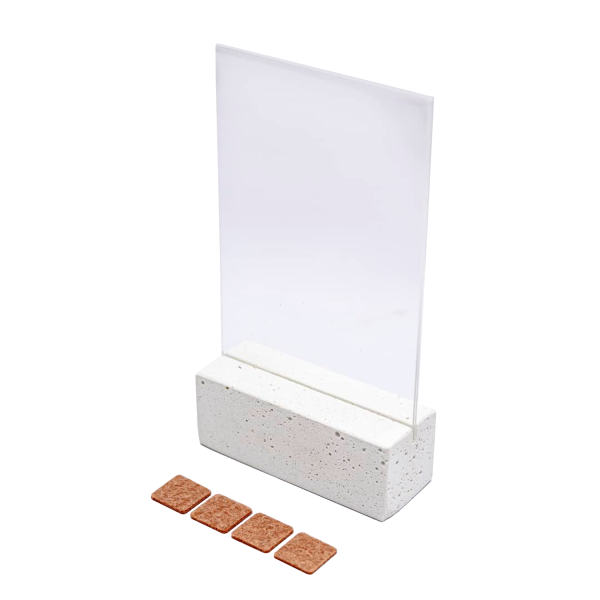 sk_Тейбл-тент бетонный А6, прямоугольное белое основание 105х170х40мм