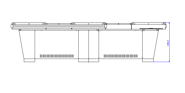 01_Кассовый бокс Stream-Dual-330 спаренный (шлиф.нерж., вырезы ДЯ FT, МК2Т),RAL1018,Желтый