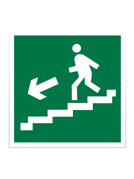 sk_Наклейка Выход налево вниз 200х200мм