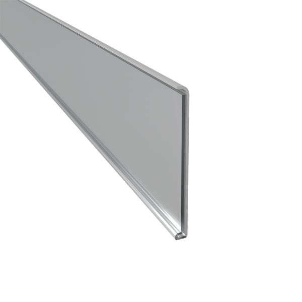 sk_Ценникодержатель полочный самоклеящийся DBR39, длина 1330мм, ВСПЕНЕННЫЙ СКОТЧ, RAL7024, Серый