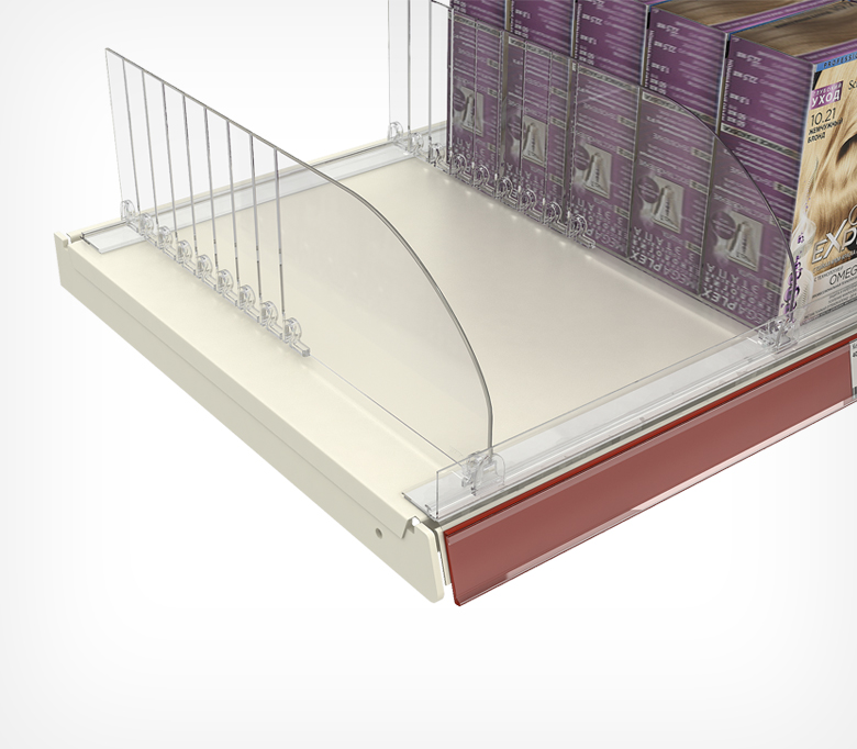 02_Пластиковый передний ограничитель высотой 30 мм с Т-профилем L-RAIL30 вспененный скотч 1000мм