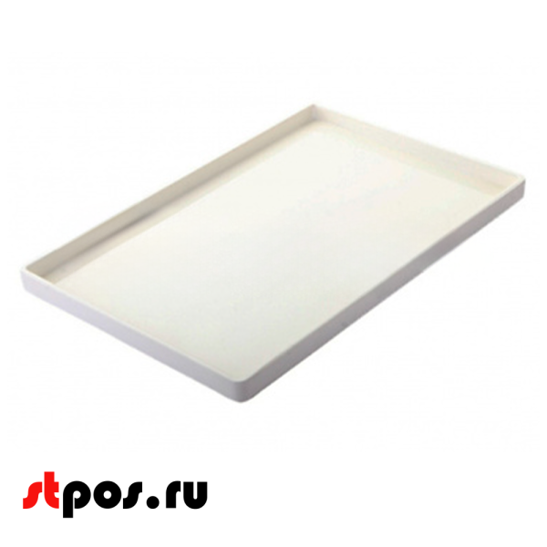00_Поднос пластиковый, прямоугольный, 345х210х20мм, Белый