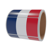 Рулон этикетки самоклеящиеся, Флаг Франции, 20х30мм, 250шт в рулоне