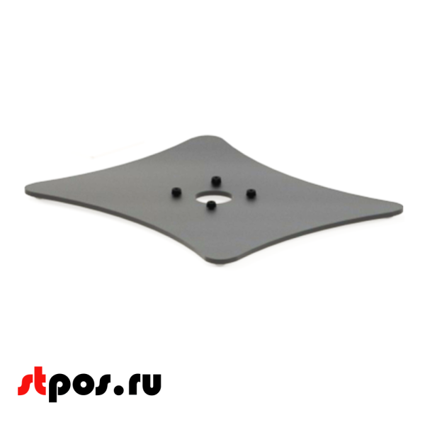 00_Стабилизатор прямоугольный, металлический, 300х250 мм, для стоек 51 и 40 мм, RAL7024, угольно-серый