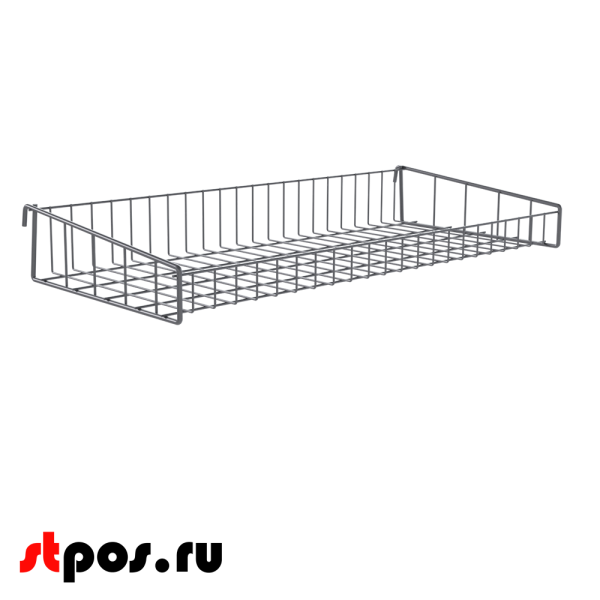 00_Корзина сетчатая навесная 330х600 мм, h 100 мм, Глянец, RAL9016 Белый