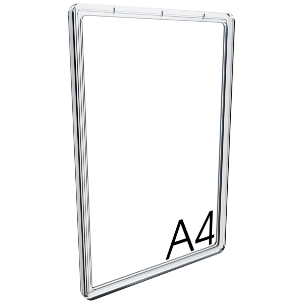 sk_Пластиковая рамка с закругленными углами формата А4 (210х297мм), PF-А4, Прозрачный