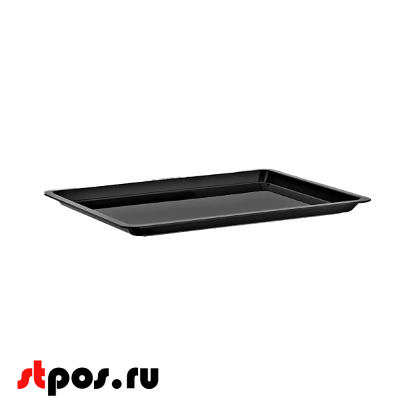 00_Поднос прямоугольный 530х325х22 мм (GN 1 1 h22), поликарбонат, Черный