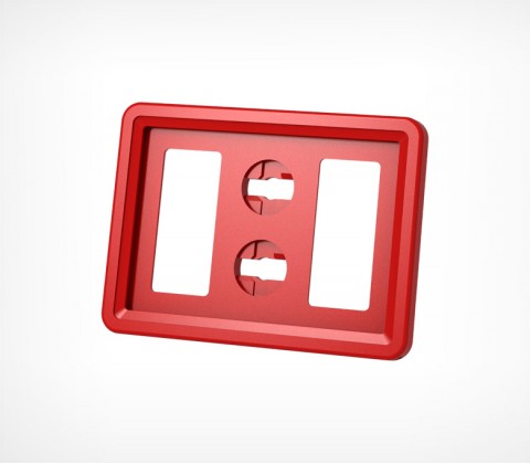 01_Рамка пластиковая серии ТЕХНО МИНИ формата А8 TM A8. Красный