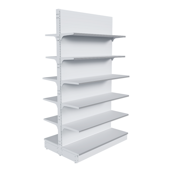 stpos_НАБОР стеллаж 25 70 ГЛУХОЙ островной 2250х1250х400 12 полок, ценникодержатели