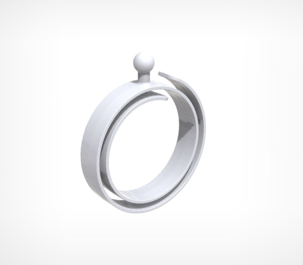 01_Спираль-улитка на колбасу для шарнирного ценникодержателя ROLL-VL, Белый