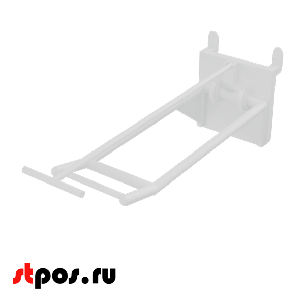 06_Крючки для крепления в картон с держателем ценника (двойной) HOOK-PH-CR, 100 мм, нагрузка 1,7 кг