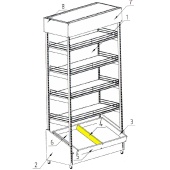 ЛДСП разделитель лотка 74х716мм (изд.4) стеллажа-экспозитора алкогольного пристенного