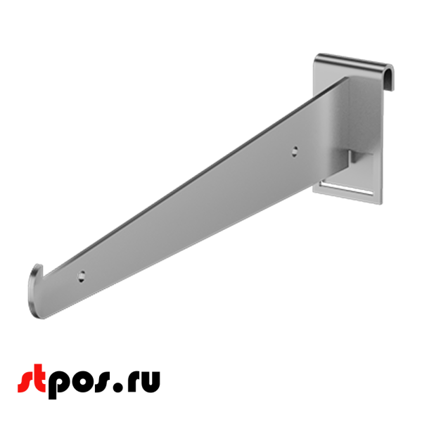 00_Кронштейн на сетку для стеклянной полки 300мм, хром