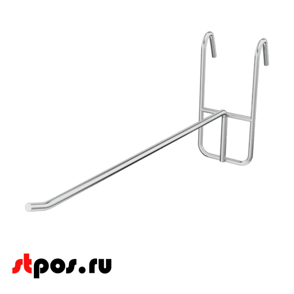 02_Крючок на решетку (сетку) 200мм, d3, крепление зацеп, хром