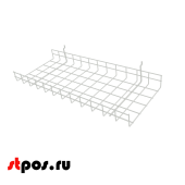 Полка для экономпанели прямая 50x600x250мм, RAL9016 Белый