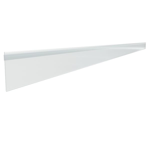 stpos_Ценникодержатель euroDBR39 самоклеящийся, 1250мм, ВСПЕННЕНЫЙ СКОТЧ 14мм, taTF14-1250, прозрачный